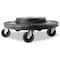 Rubbermaid Commercial Quiet Dolly, 250 Lb Cap, 18-1/4" Dia, 6-5/8"H, Black RCP264043BLA - alternate 1